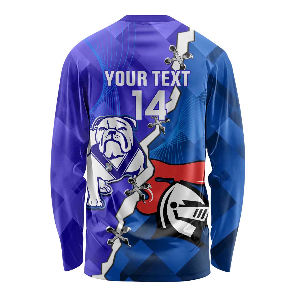 Custom Bulldogs And Knights Rugby 2025 Long Sleeve Shirt Dynamic Style