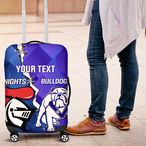 Custom Bulldogs And Knights Rugby 2025 Luggage Cover Dynamic Style