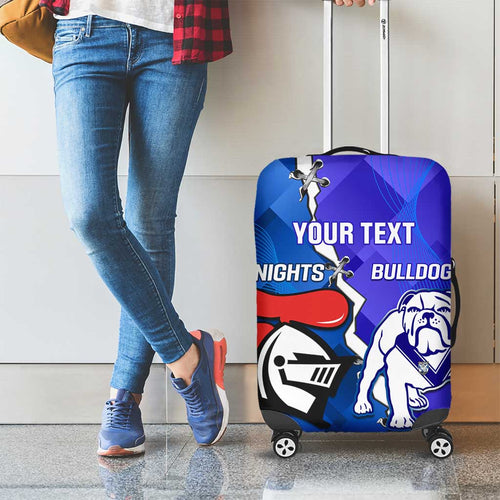 Custom Bulldogs And Knights Rugby 2025 Luggage Cover Dynamic Style