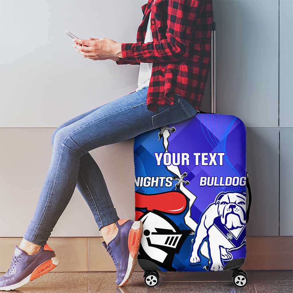 Custom Bulldogs And Knights Rugby 2025 Luggage Cover Dynamic Style