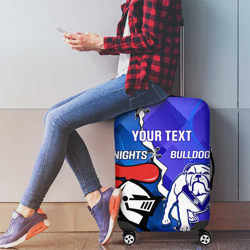 Custom Bulldogs And Knights Rugby 2025 Luggage Cover Dynamic Style