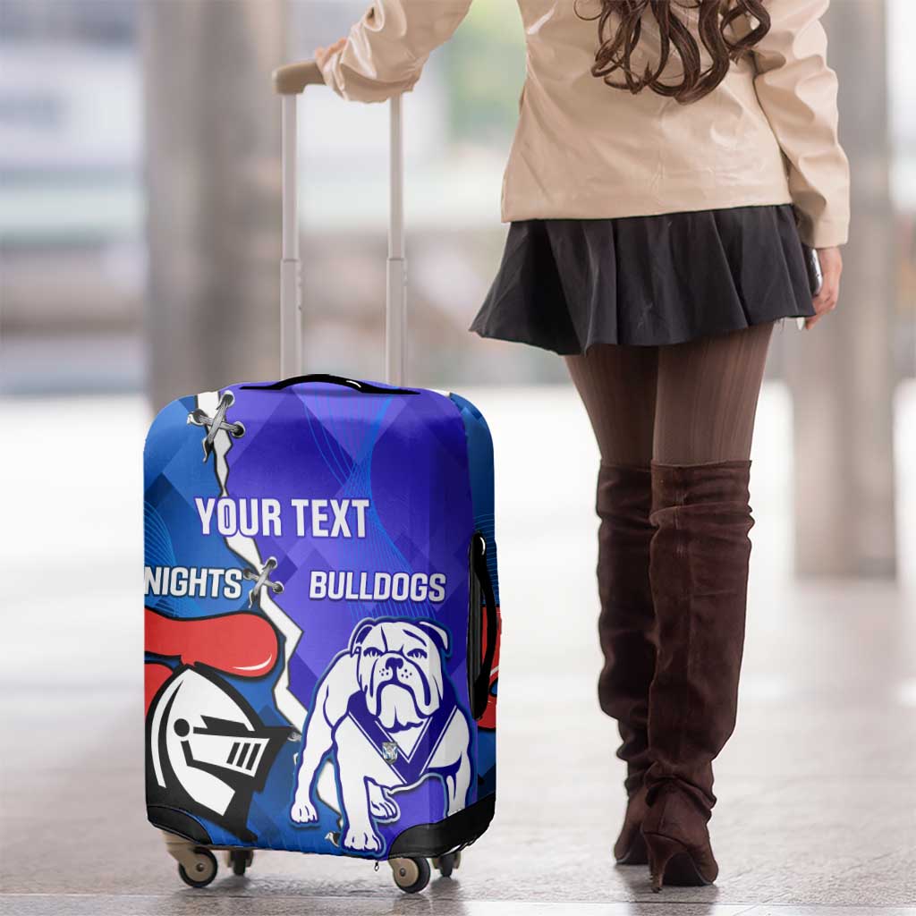 Custom Bulldogs And Knights Rugby 2025 Luggage Cover Dynamic Style
