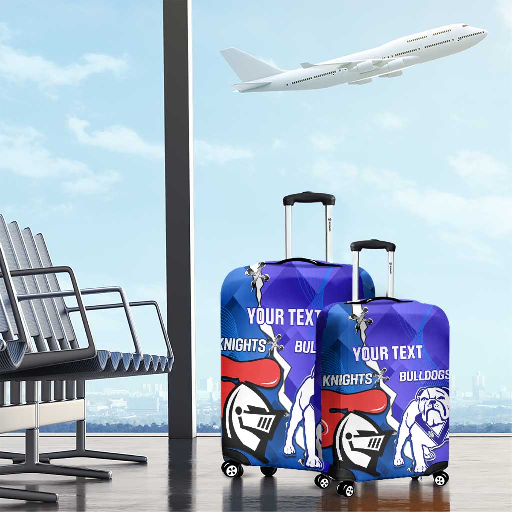 Custom Bulldogs And Knights Rugby 2025 Luggage Cover Dynamic Style