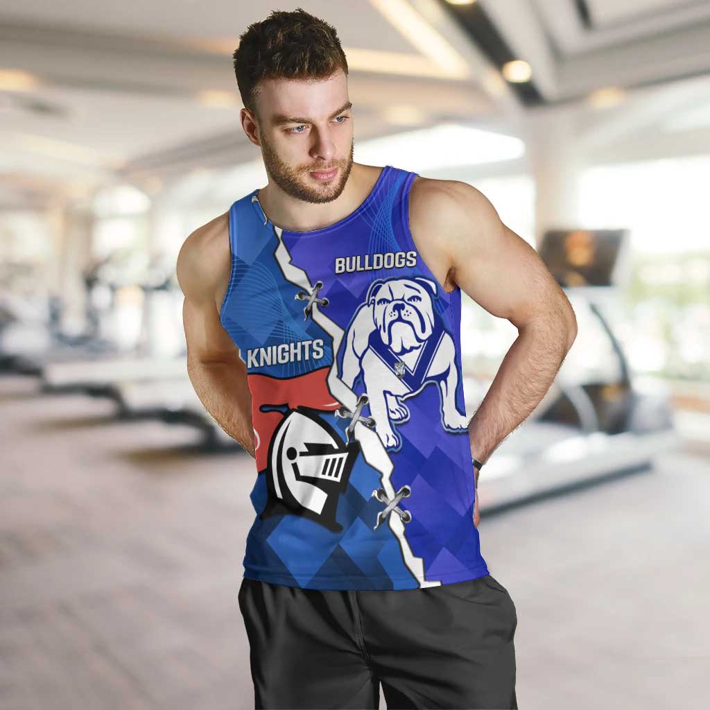 Custom Bulldogs And Knights Rugby 2025 Men Tank Top Dynamic Style