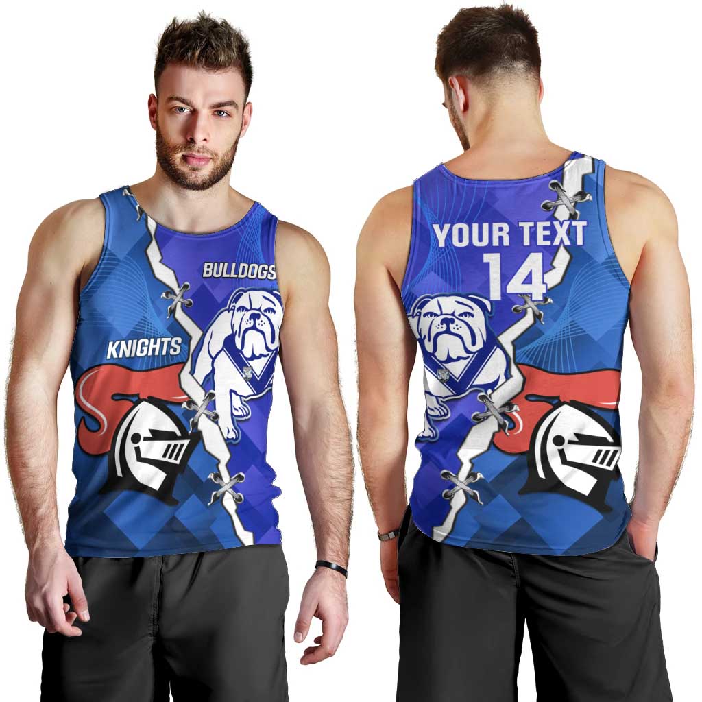 Custom Bulldogs And Knights Rugby 2025 Men Tank Top Dynamic Style