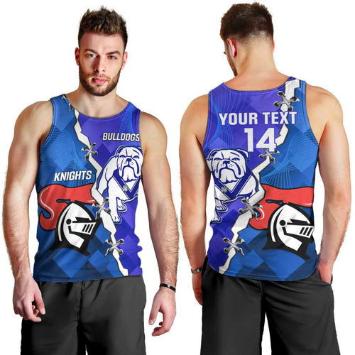 Custom Bulldogs And Knights Rugby 2025 Men Tank Top Dynamic Style