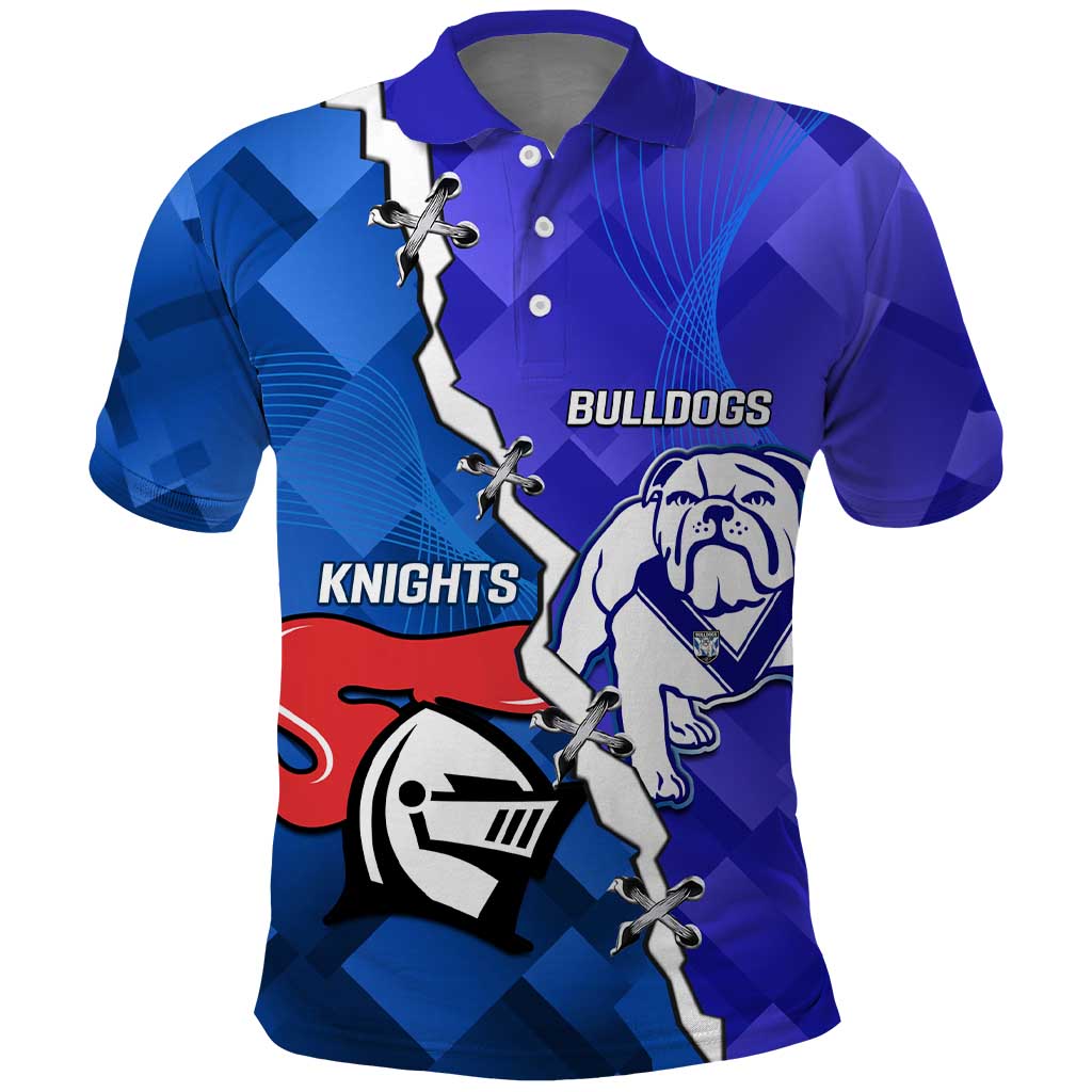 Custom Bulldogs And Knights Rugby 2025 Polo Shirt Dynamic Style