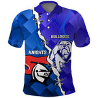 Custom Bulldogs And Knights Rugby 2025 Polo Shirt Dynamic Style