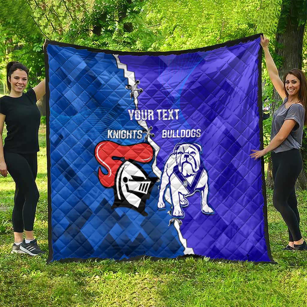 Custom Bulldogs And Knights Rugby 2025 Quilt Dynamic Style