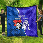 Custom Bulldogs And Knights Rugby 2025 Quilt Dynamic Style