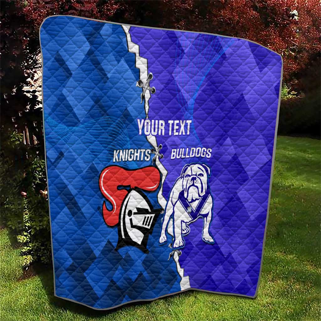 Custom Bulldogs And Knights Rugby 2025 Quilt Dynamic Style