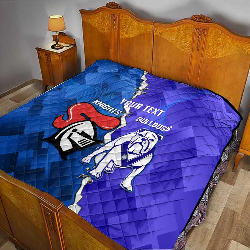Custom Bulldogs And Knights Rugby 2025 Quilt Dynamic Style