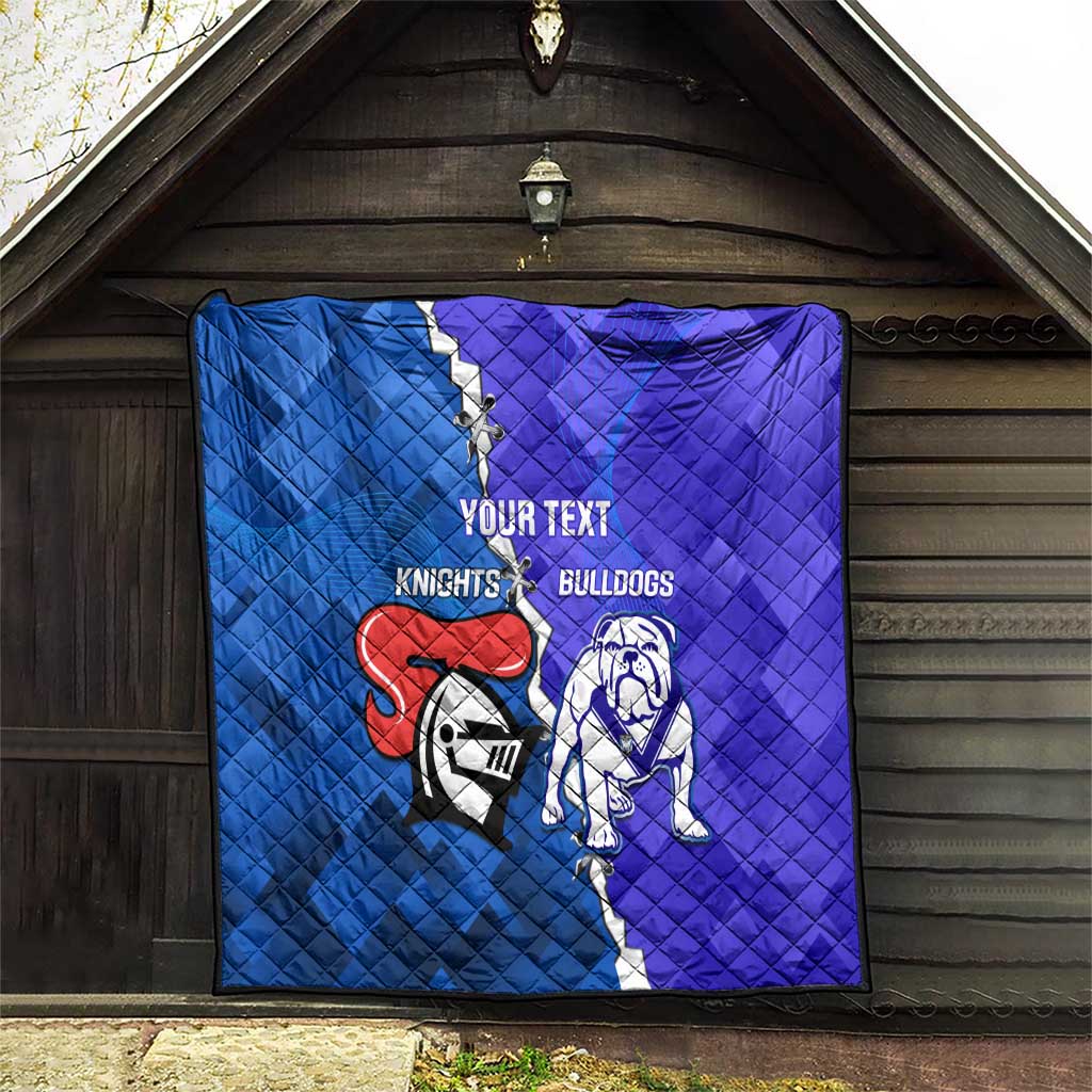 Custom Bulldogs And Knights Rugby 2025 Quilt Dynamic Style