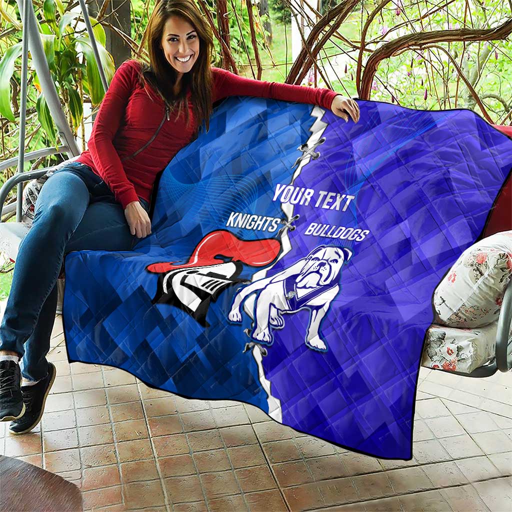 Custom Bulldogs And Knights Rugby 2025 Quilt Dynamic Style