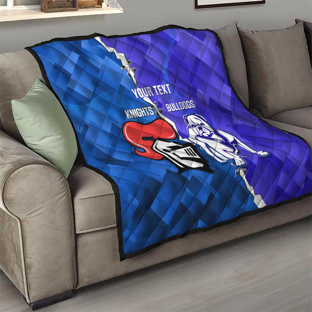 Custom Bulldogs And Knights Rugby 2025 Quilt Dynamic Style
