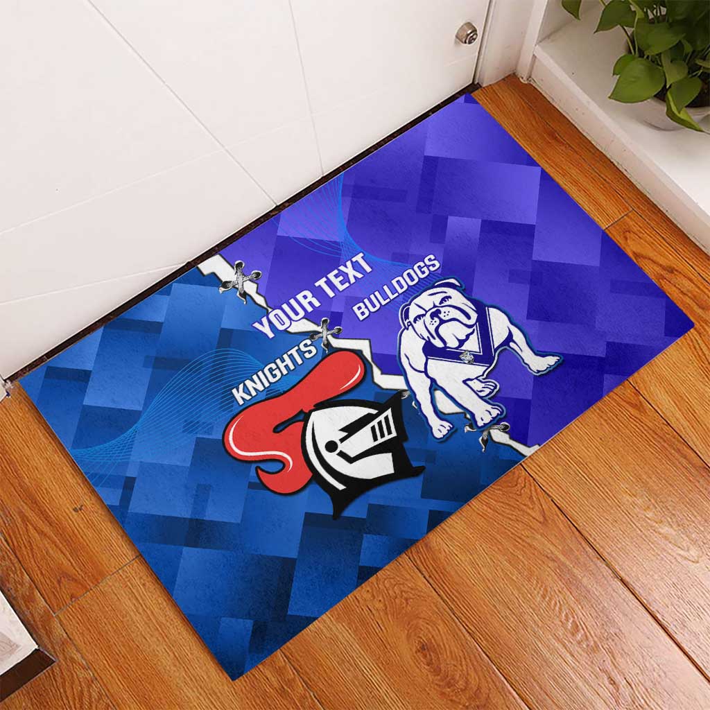 Custom Bulldogs And Knights Rugby 2025 Rubber Doormat Dynamic Style