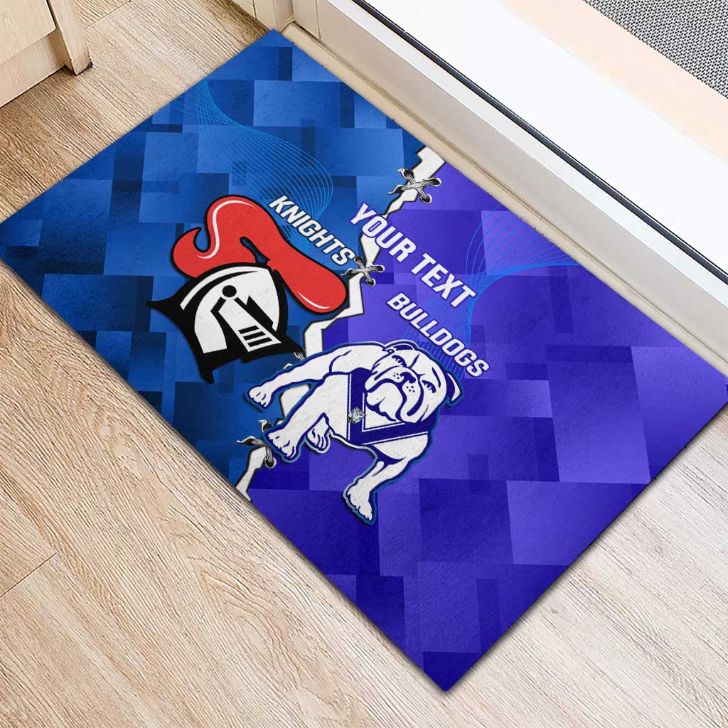Custom Bulldogs And Knights Rugby 2025 Rubber Doormat Dynamic Style