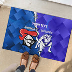 Custom Bulldogs And Knights Rugby 2025 Rubber Doormat Dynamic Style