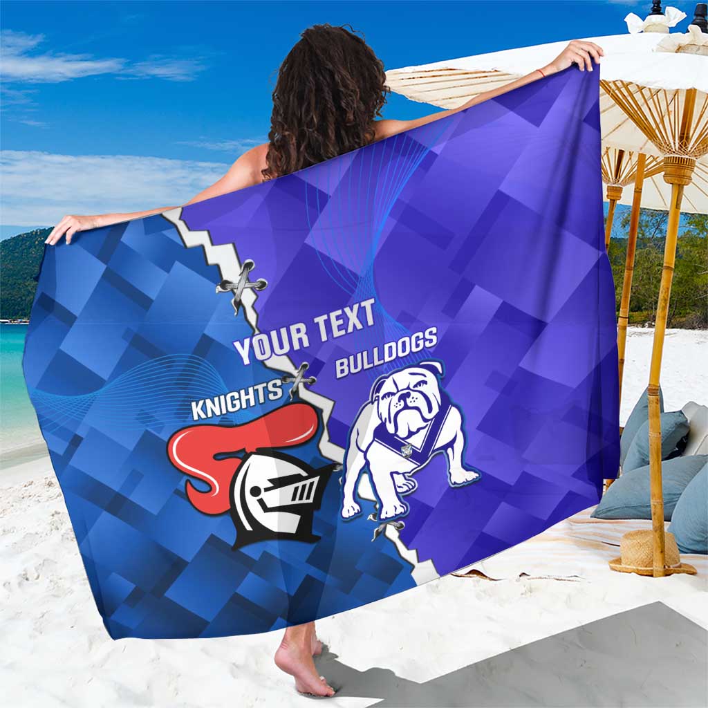 Custom Bulldogs And Knights Rugby 2025 Sarong Dynamic Style