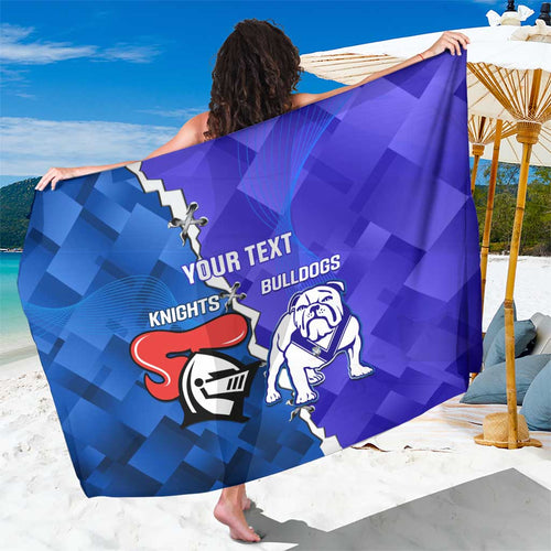 Custom Bulldogs And Knights Rugby 2025 Sarong Dynamic Style