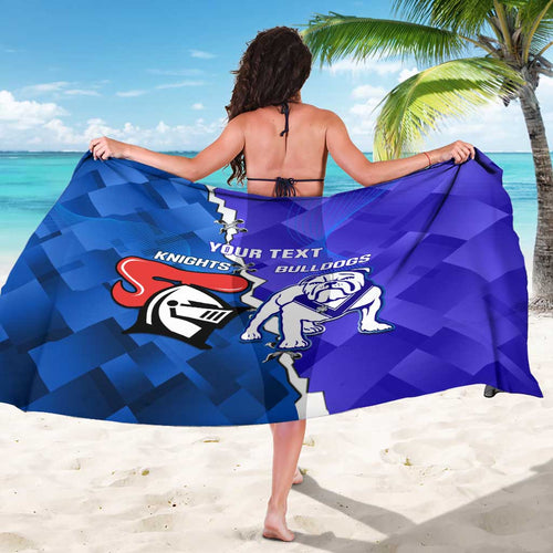 Custom Bulldogs And Knights Rugby 2025 Sarong Dynamic Style