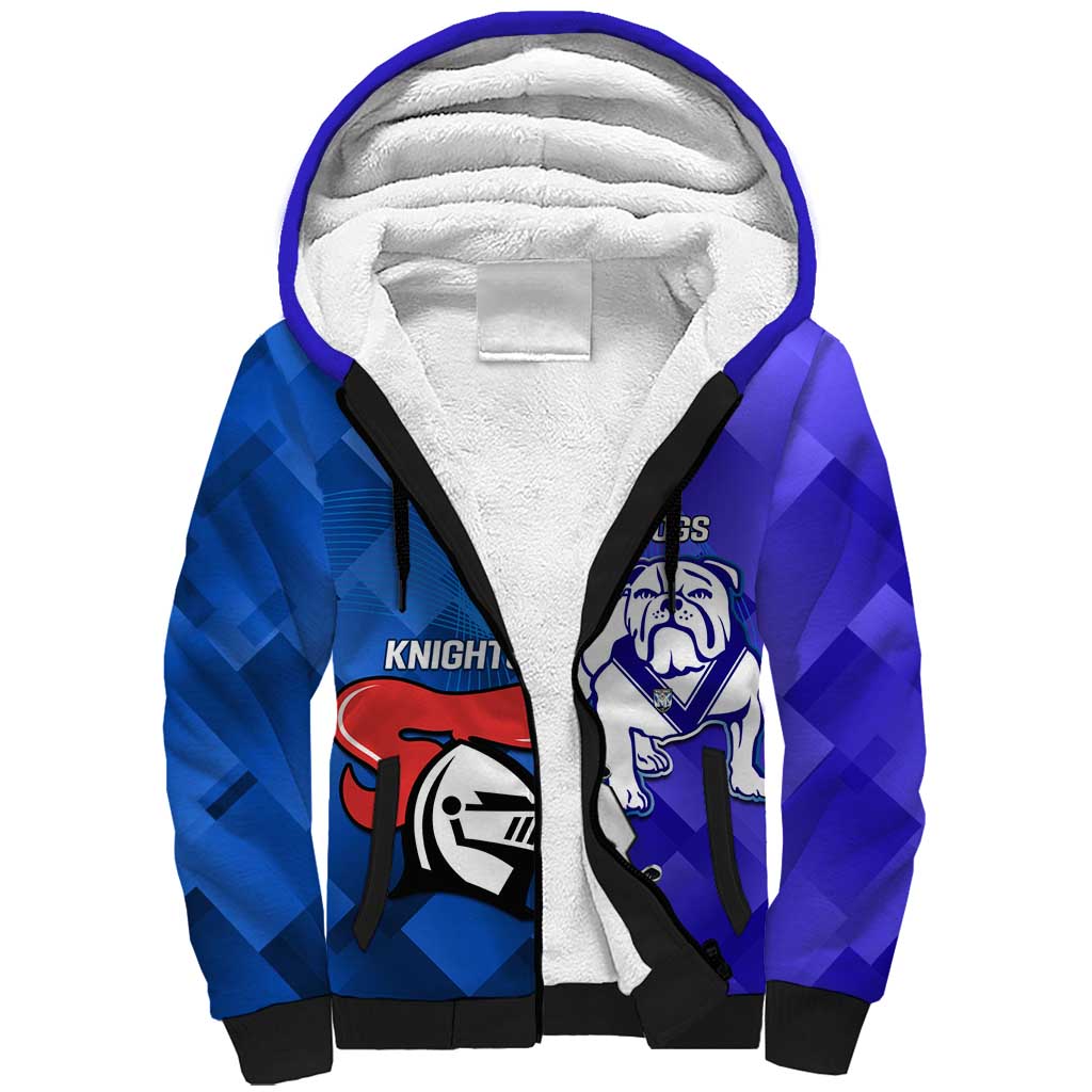 Custom Bulldogs And Knights Rugby 2025 Sherpa Hoodie Dynamic Style