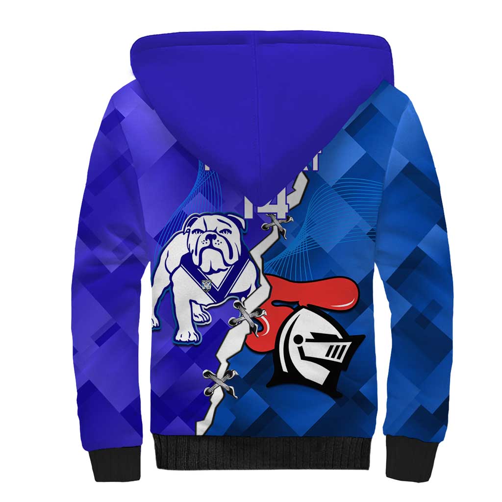 Custom Bulldogs And Knights Rugby 2025 Sherpa Hoodie Dynamic Style