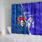 Custom Bulldogs And Knights Rugby 2025 Shower Curtain Dynamic Style