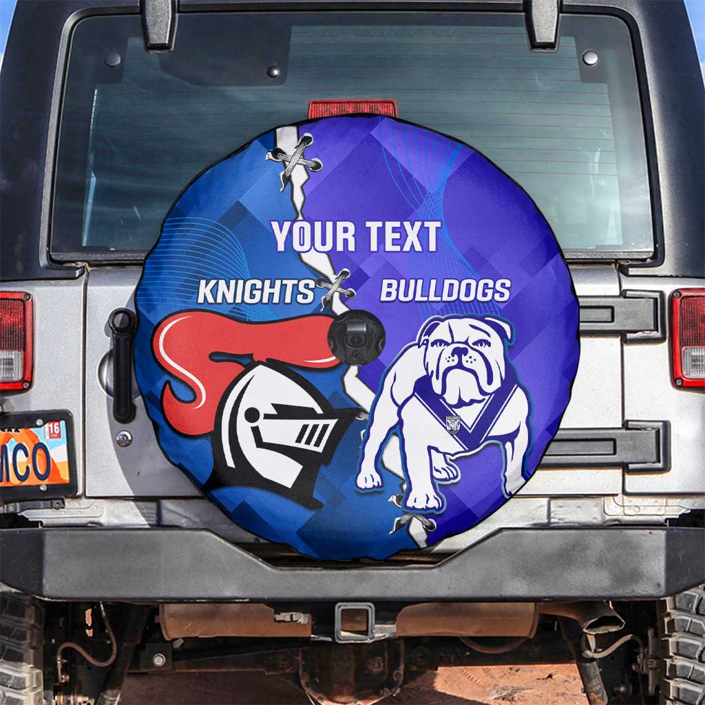 Custom Bulldogs And Knights Rugby 2025 Spare Tire Cover Dynamic Style