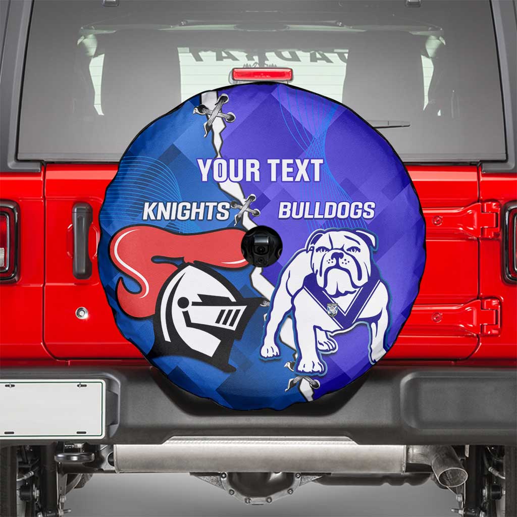 Custom Bulldogs And Knights Rugby 2025 Spare Tire Cover Dynamic Style