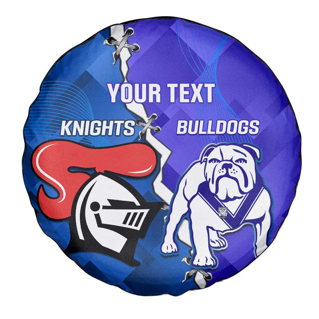 Custom Bulldogs And Knights Rugby 2025 Spare Tire Cover Dynamic Style