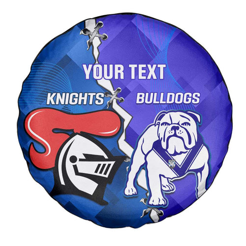 Custom Bulldogs And Knights Rugby 2025 Spare Tire Cover Dynamic Style