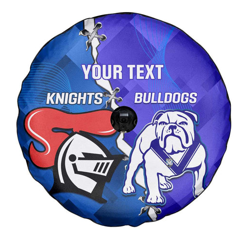 Custom Bulldogs And Knights Rugby 2025 Spare Tire Cover Dynamic Style