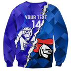 Custom Bulldogs And Knights Rugby 2025 Sweatshirt Dynamic Style