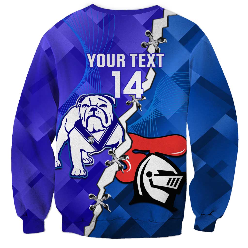 Custom Bulldogs And Knights Rugby 2025 Sweatshirt Dynamic Style
