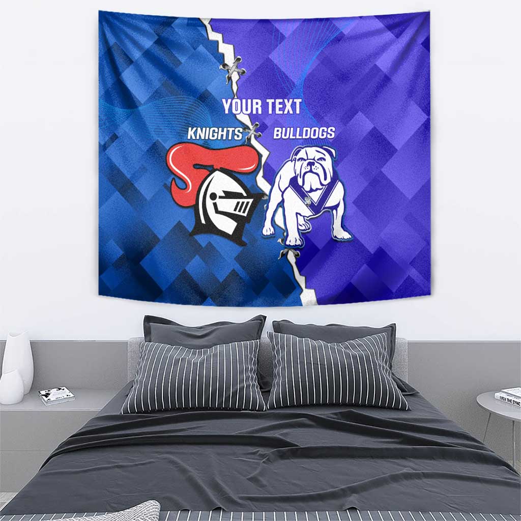 Custom Bulldogs And Knights Rugby 2025 Tapestry Dynamic Style