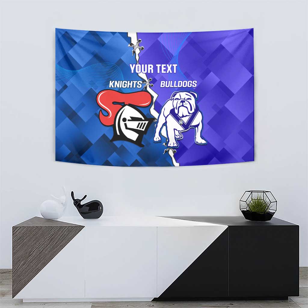 Custom Bulldogs And Knights Rugby 2025 Tapestry Dynamic Style