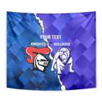 Custom Bulldogs And Knights Rugby 2025 Tapestry Dynamic Style