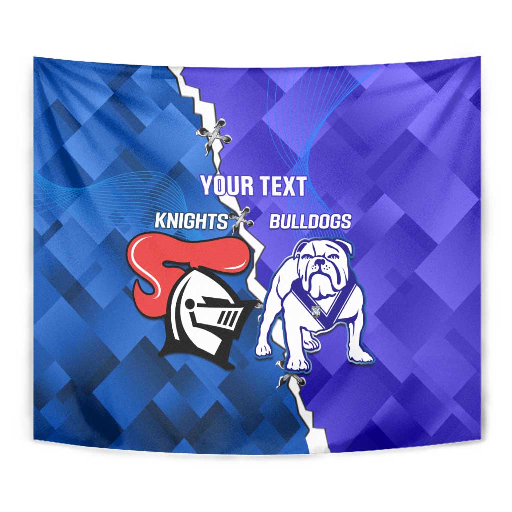 Custom Bulldogs And Knights Rugby 2025 Tapestry Dynamic Style