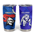 Custom Bulldogs And Knights Rugby 2025 Tumbler Cup Dynamic Style
