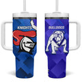 Custom Bulldogs And Knights Rugby 2025 Tumbler With Handle Dynamic Style