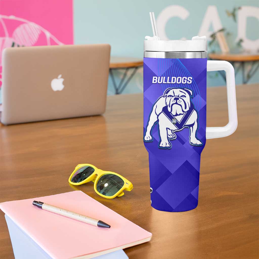 Custom Bulldogs And Knights Rugby 2025 Tumbler With Handle Dynamic Style