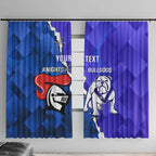 Custom Bulldogs And Knights Rugby 2025 Window Curtain Dynamic Style