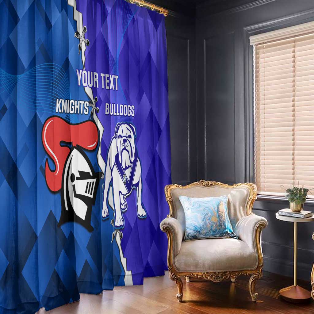 Custom Bulldogs And Knights Rugby 2025 Window Curtain Dynamic Style
