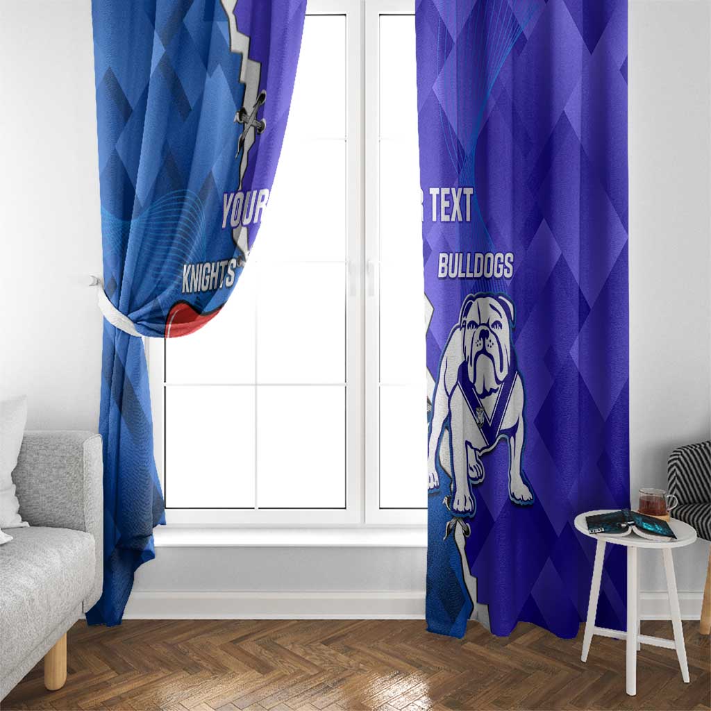 Custom Bulldogs And Knights Rugby 2025 Window Curtain Dynamic Style