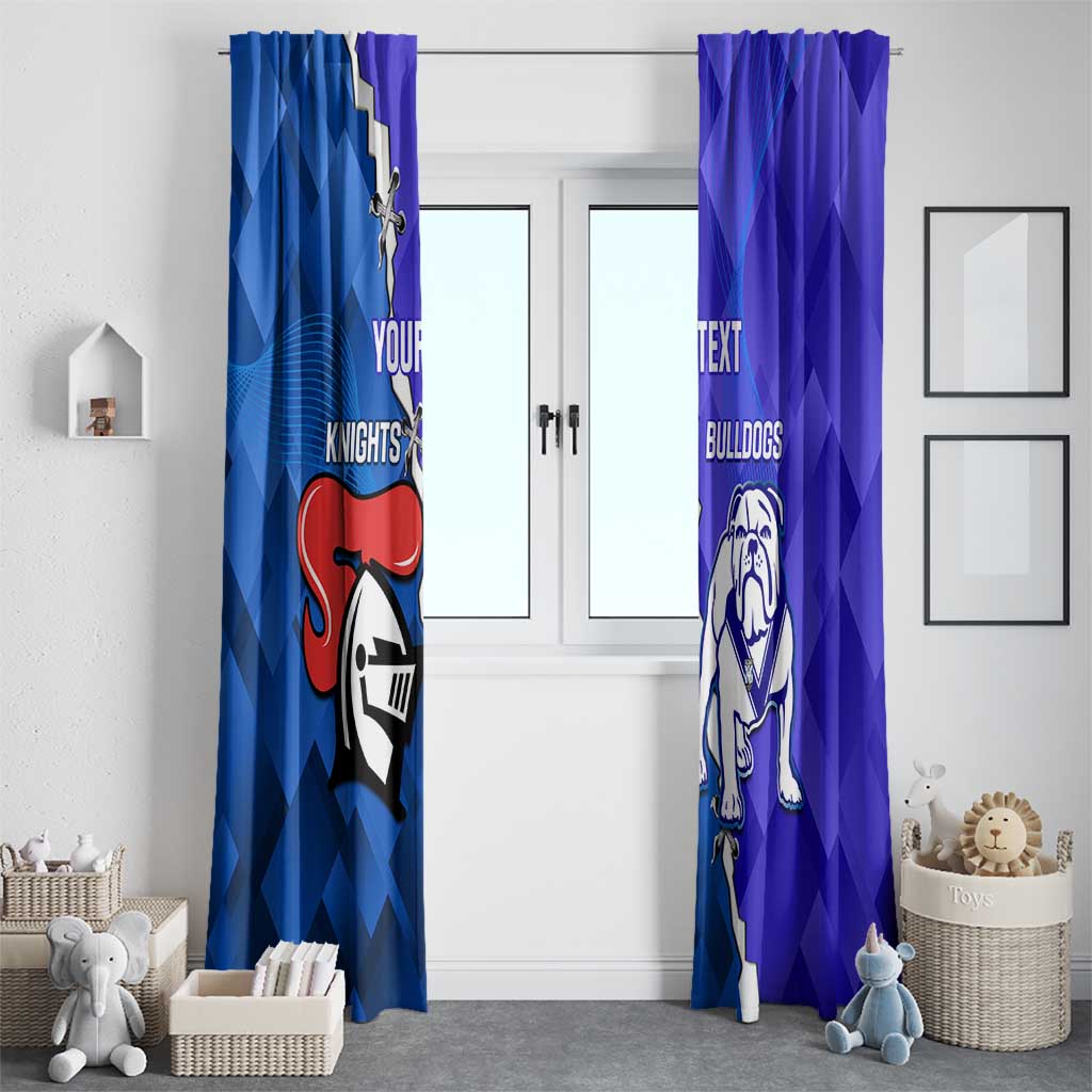 Custom Bulldogs And Knights Rugby 2025 Window Curtain Dynamic Style