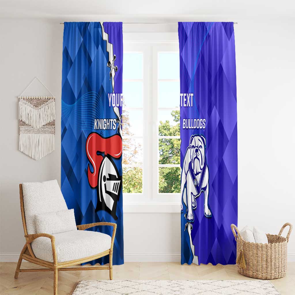 Custom Bulldogs And Knights Rugby 2025 Window Curtain Dynamic Style