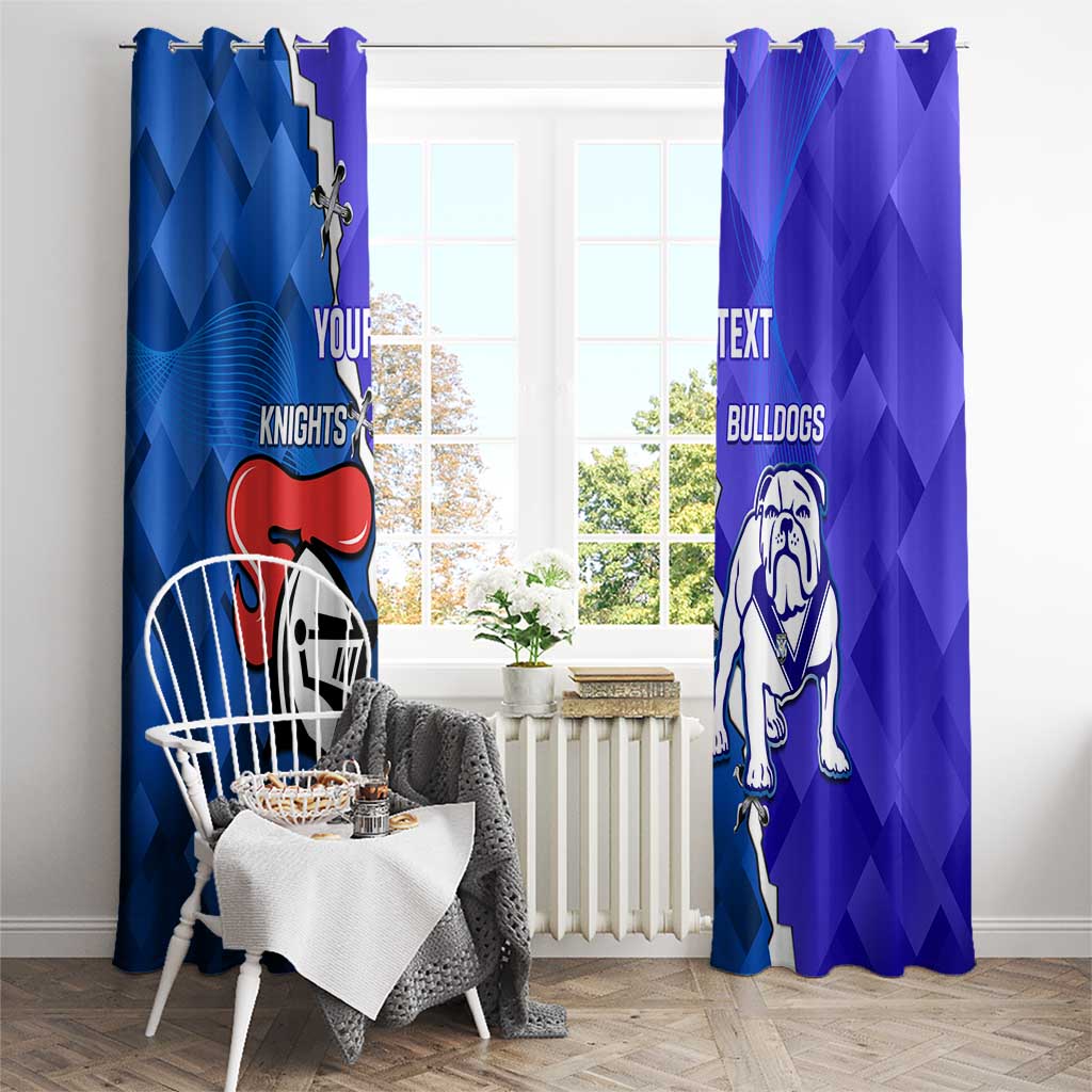 Custom Bulldogs And Knights Rugby 2025 Window Curtain Dynamic Style