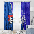 Custom Bulldogs And Knights Rugby 2025 Window Curtain Dynamic Style