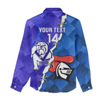 Custom Bulldogs And Knights Rugby 2025 Women Casual Shirt Dynamic Style